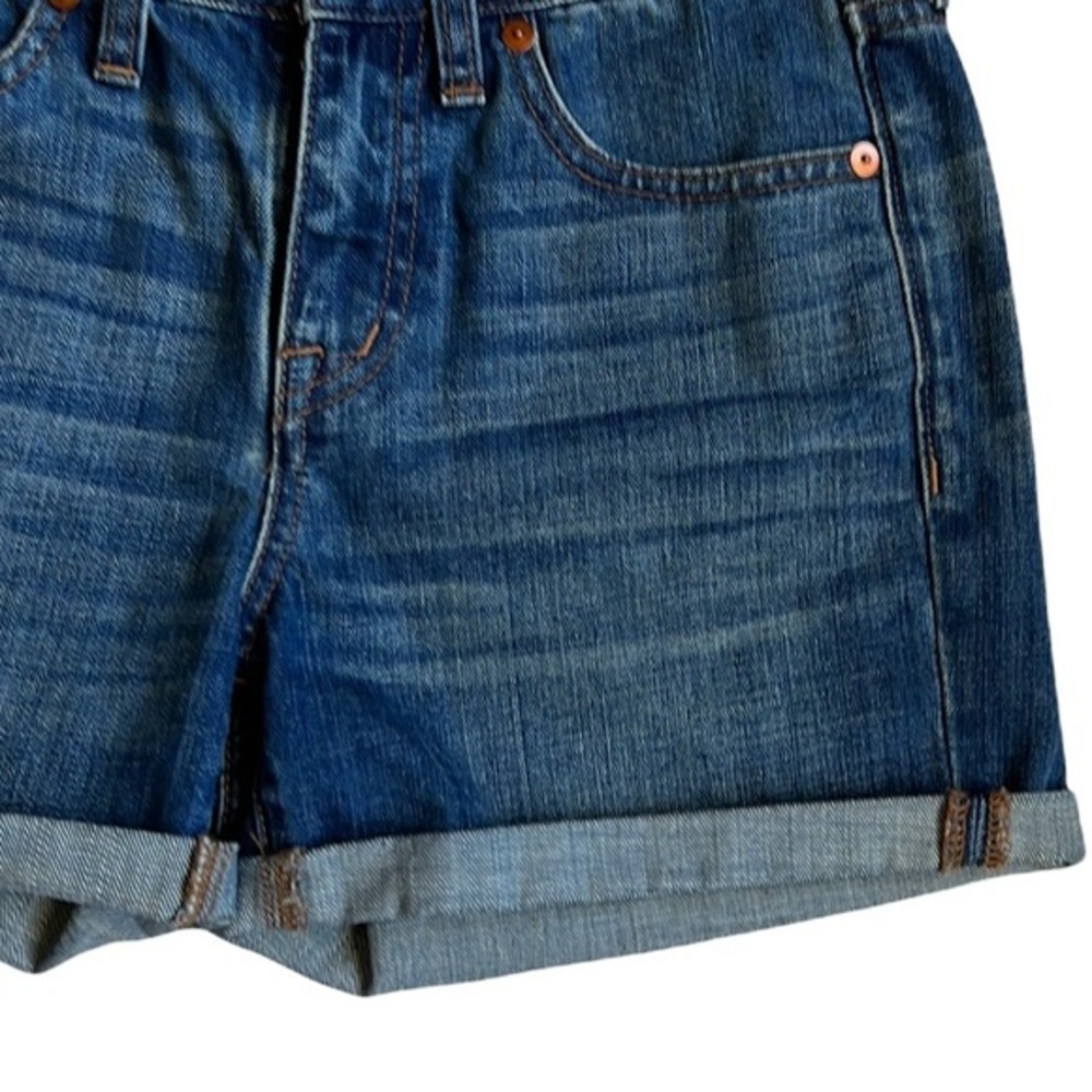 Madewell High Waisted Raw Hem/Rolled Hem Denim Jean Shorts Size 24 - Picture 4 of 8